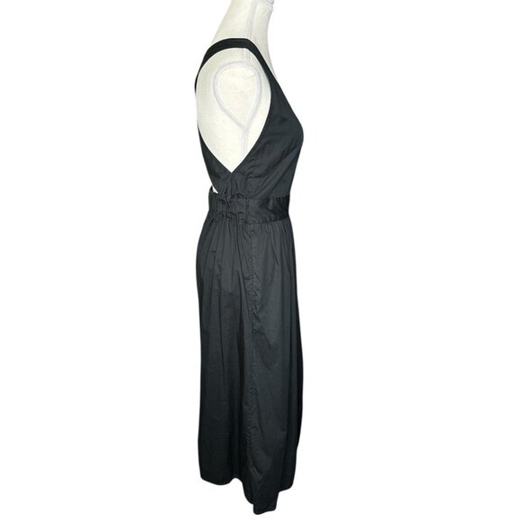 Everlane Women's Black The Clean Cotton Cross Back‎ Apron Dress 0/C32.25 - Picture 2 of 11